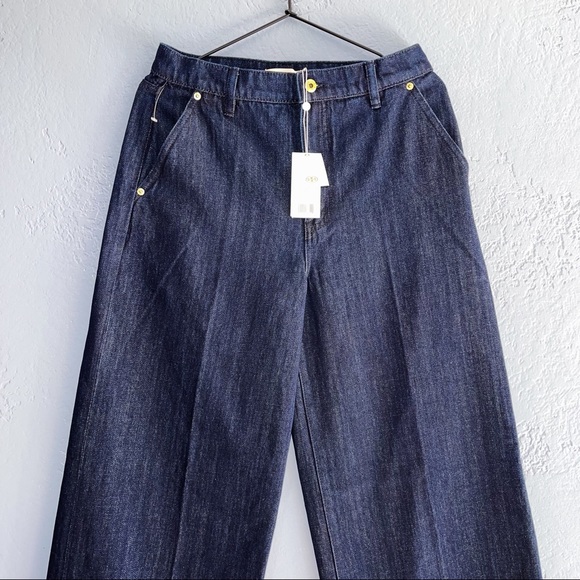Tory Burch TILLY WIDE LEG JEAN RISE WASH 27 - Picture 4 of 8